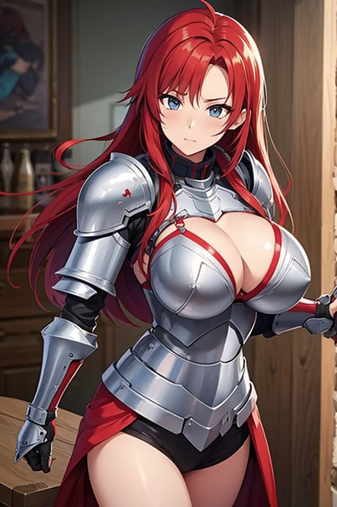 Cool red-haired busty female knight、Cloth equipment