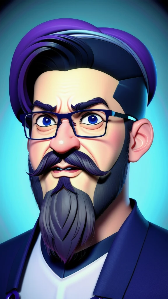 cartoon character of a man with glasses and a beard, jayison devadas style, assamese aesthetic, trending on devian art, trending on devianart, best graphics, 3 d animated movie, inspired by Bapu, trending on derpibooru, vijay jayant props, 2022 movie, indian master, style of cartoon