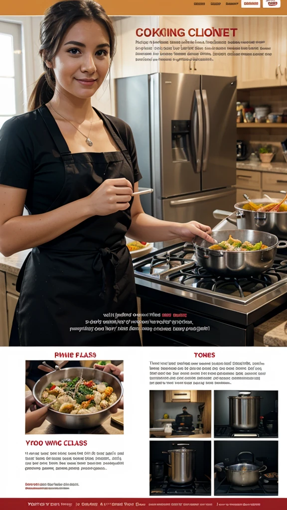 cooking class flyer, full color,