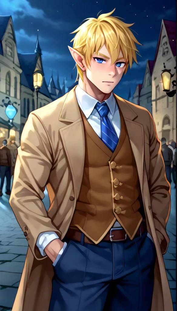 (zPDXL2), score_9_up, BREAK
1man, (half-elf(:1.2), (tall), pale skin, Thin, skinny), (blonde hair, short hair), (piercing gaze, blue eyes, a thin face), (brown trench coat, suit, vest, pants, shirt), medieval fantasy city street, night scene, BREAK
AissistXLv2, unaestheticXL_bp5, SimplePositiveXLv2, zPDXL2 PonyXLV6_Scores