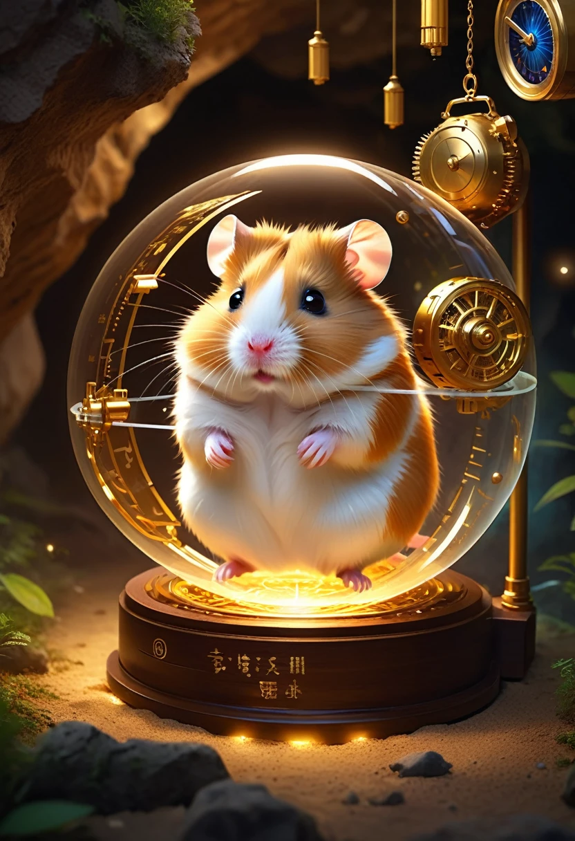 (future hamster:1.5),Hamster from the distant future wear a tie,There is a cute hamster。Hamsters are short and strong,The fur is very smooth,Have a pair of smart and curious eyes。Hamsters live in an era of rapid development of smart data,Hamsters face unprecedented challenges every day。 One day,Hamster accidentally breaks into mysterious cave,All kinds of high-tech equipment are available。Machine near hamster,Suddenly a light flashed,Hamster is transported to a world full of futuristic technology。 In this world,An encounter between ethereal artwork and ancient manuscriptysterious algorithms and delicate calligraphy strokes connect the past and the future。A huge clock is suspended in mid-air,gear exposed,Demonstrating the complexity of AI decision-making。Floating data ball flashes in the background,Hints at the ubiquity of big data and its relevance to personal privacy。 In this world,There is a group of people from different fields、Hamsters on different backgrounds。future hamster's's facial features are intricately drawn,to emphasize: future hamster: Humans in an automated world。The hamster also saw himself,The eyes of the future hamster are shining with determination,future hamster'The nose smells something new,future hamster'Beards dance to the rhythm of the future。