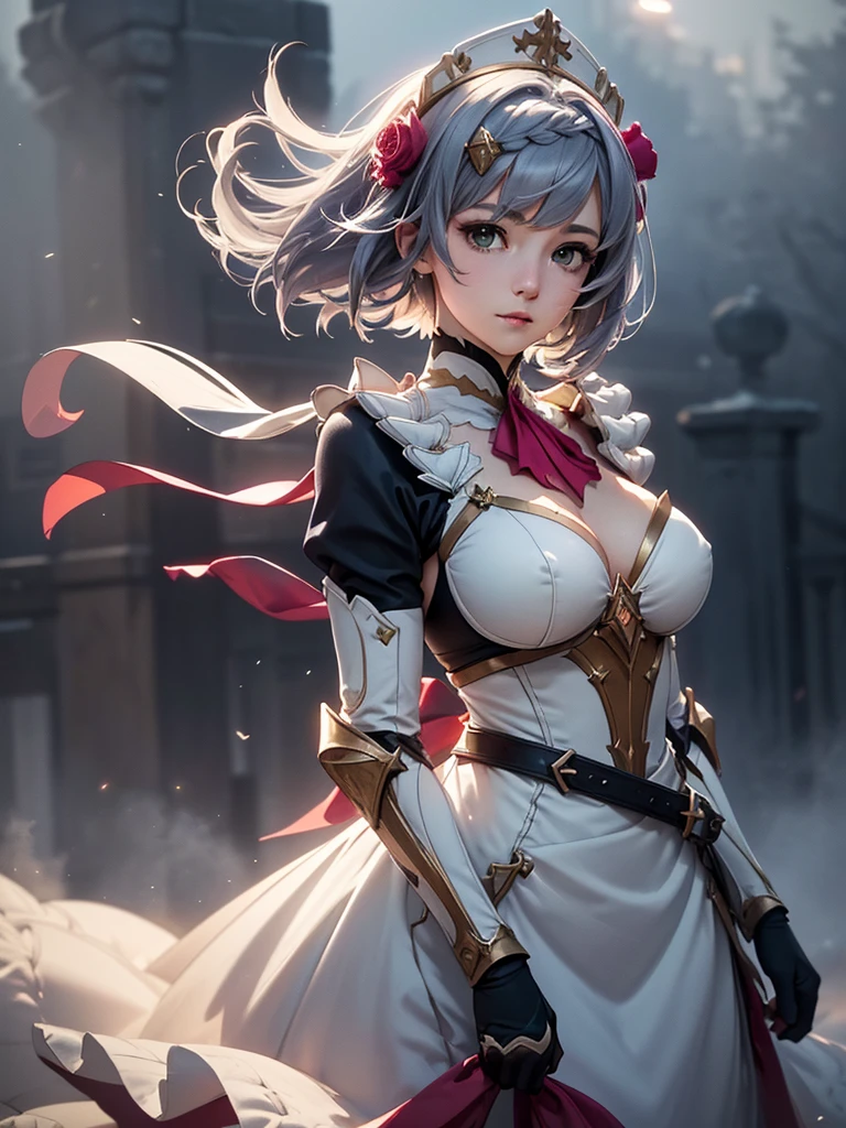 [Noelledef]:1.5,((Masterpiece,of the highest quality,Detailed images,Beautiful images))1.4(noel images、by bob、monstad、The wind blowandoble, Overall bright lighting、backlight、A fantastic atmosphere、thick fog)1.1(Beautiful body lines、beautiful neckline)

