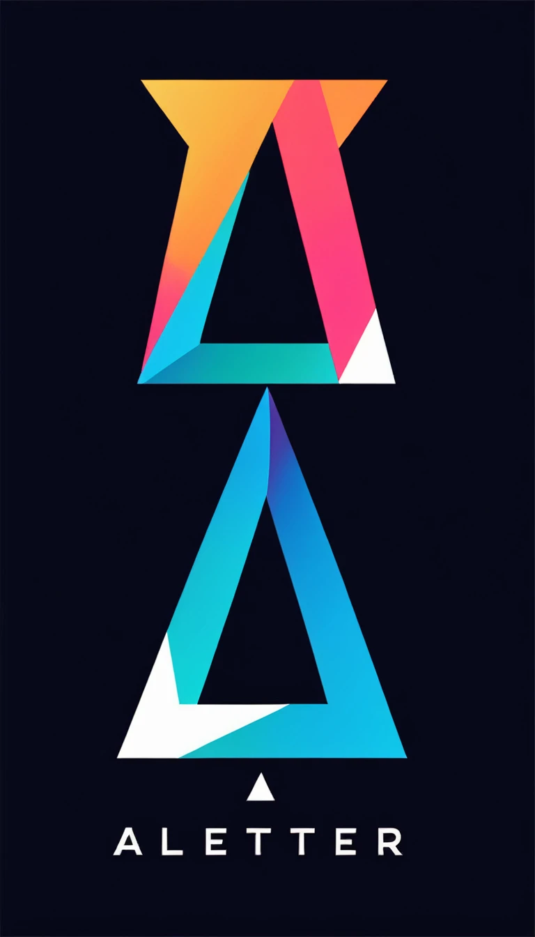 Basic logo of letter A, geometric, abstract, modern, like a vector, minimalistc