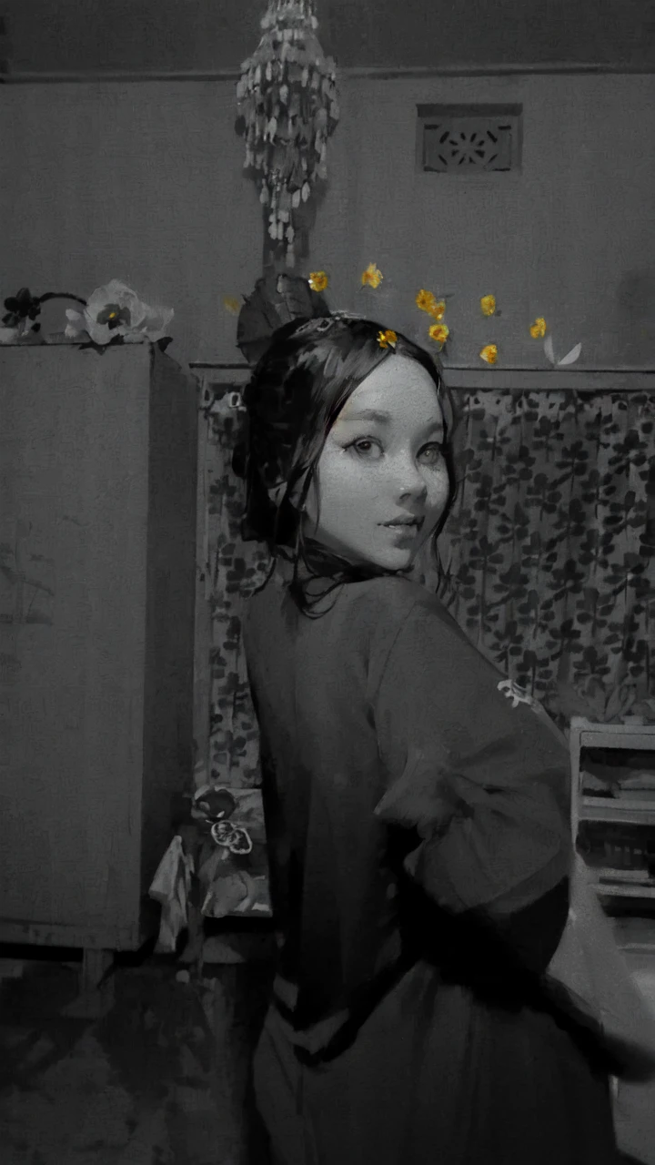 (masterpiece:1.5),(best quality:1.5),(ultra-detailed:1.5),illustration,cowboy shot,1girl,solo,(buildings),perfect face,lustrous skin,long hair,beautiful detailed eyes,beautiful flowing hair,(ru_qun:1.5),(hanfu:1.5),chinese clothes, white dress,white thighhighs, (bloom),lighting, ray tracing,outdoors, mountains, nature,hair ornament, hair ribbon,hand on hip,looking at viewer,ahoge,large breasts, (deep depth of field:1.5),hair ornament, forest,barefoot sandals