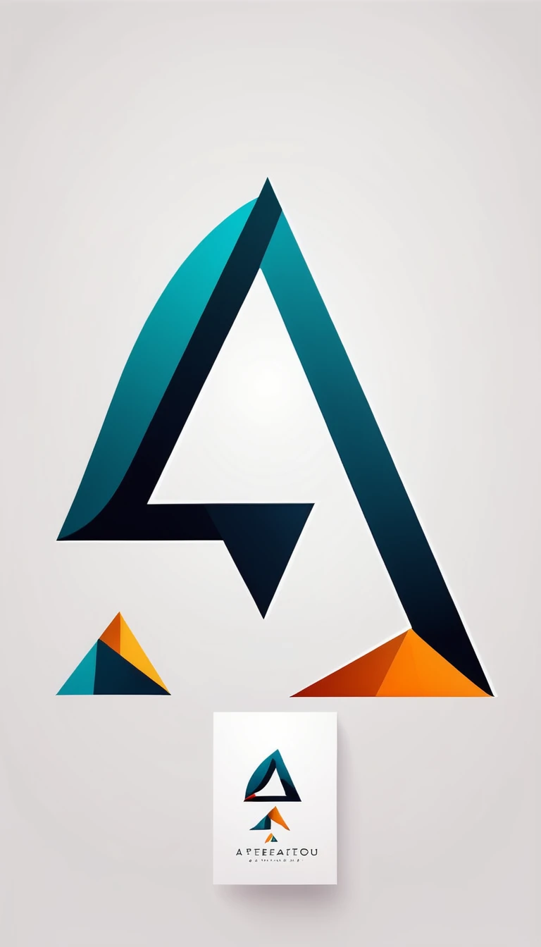 Basic logo of letter A, geometric, abstract, modern, like a vector, minimalistc