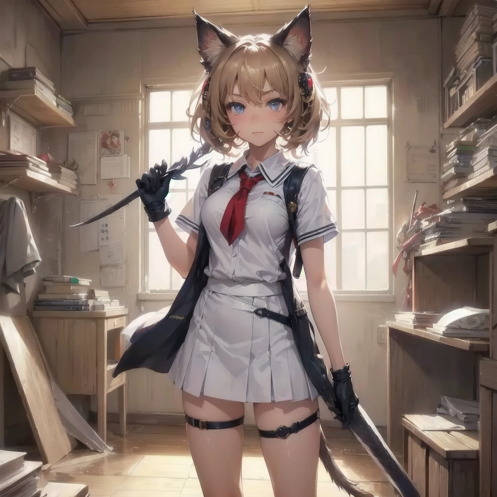 masterpiece, (textured skin), best quality, gorgeous beautiful girl, (a female
cat ears,cat tail),ninja,detailed clothes,large breasts,narrow waist,, (beautiful face), cinematic lighting, (fantasy anime art ),