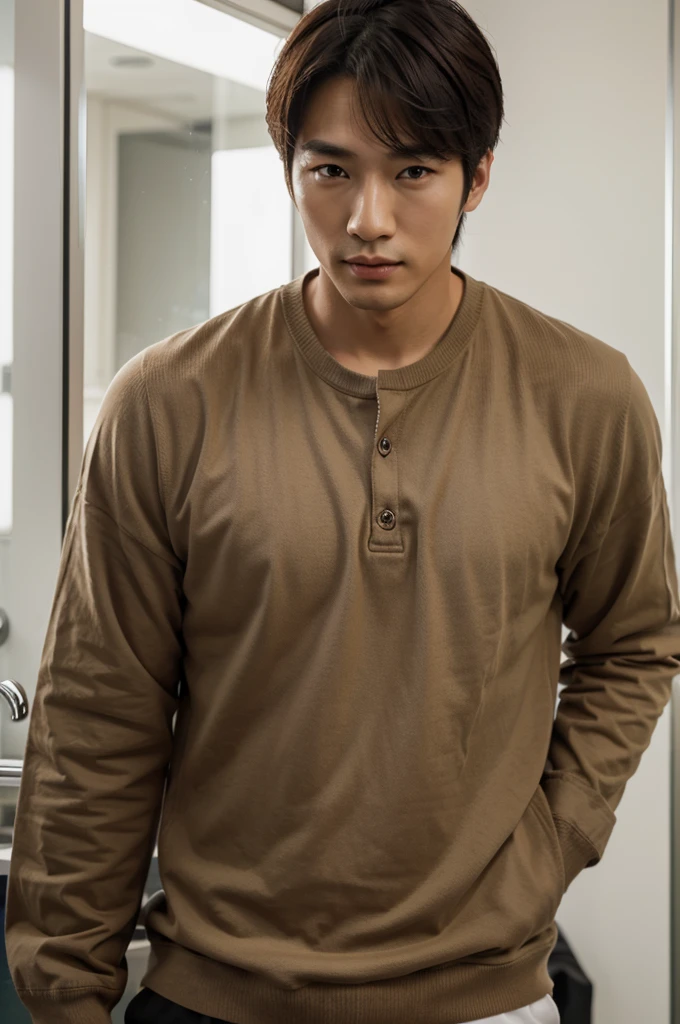 A handsome Korean man makes him even more handsome.