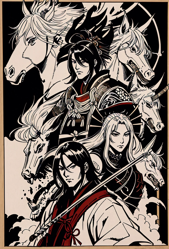 Ink painting　Kenshin Uesugi　An illustration　Sengoku Warlords