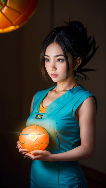 Best quality, masterpiece, high resolution, 8K Ultra HD, masterpiece, high resolution, 4k, 8k, (photorealistic: 1.2), (sharp focus), (highly detailed skin: 1.2),
one girl, cheongsam, hair ornament, necklace, jewelry, beautiful face, beautiful woman, (holding a dragon ball that emits a beautiful light in her palms with both hands clasped in front of her face), ((glowing dragon ball that emits a beautiful light: 1.5)), (staring at the dragon ball: 1.5), ((looking down: 1.5)), beautiful face illuminated by light, beautiful proportions, ample breasts, cowboy shot, milky way, double long exposure, movie still, (tyndall effect: 1.5), (dark studio: 1.5), (staring at the dragon ball: 1.5), rim lighting, two-tone lighting, 8k uhd, dslr, soft lighting, volumetric lighting, candid, photography, bokeh, (staring dragon ball: 1.5), (staring dragon ball: 1.5),