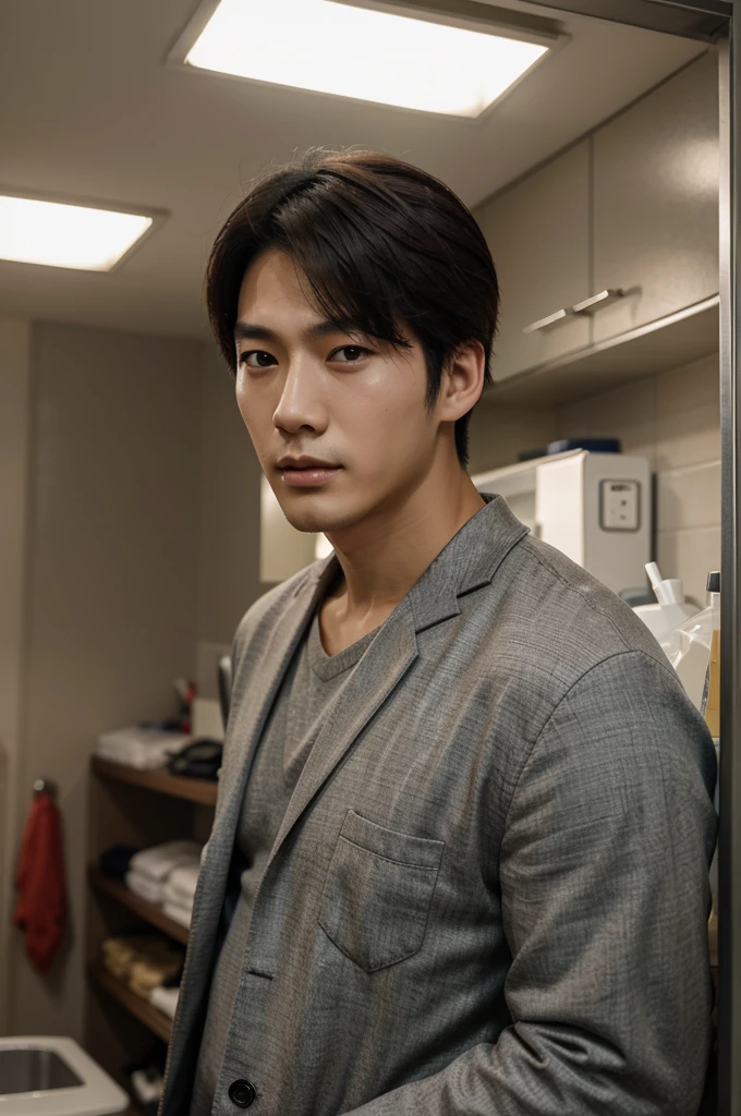 A handsome Korean man makes him even more handsome.