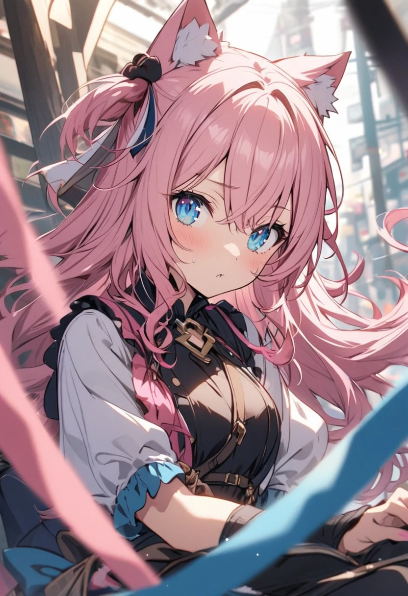 (best quality,highres:1.2),ultra-detailed,realistic,portrait,magic girl,short twin-tailed pink hair,toddler girl,pouting,mischievous,bondage,BDSM,surrendering pose,awkward,bullying,shibari,collar,whip,background of torture chamber,upskirt of white panties,vivid colors,studio lighting