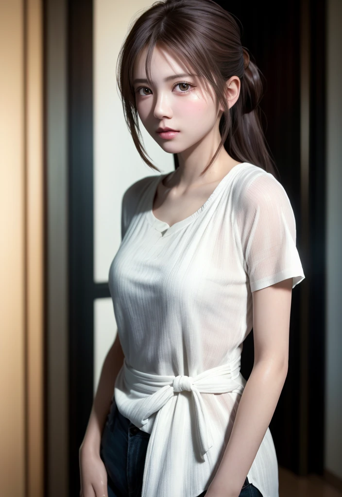 1girl, woman, masterpiece, best quality, highest quality, cinematic lighting, (volumetric lighting), extremely detailed CG unity 8k wallpaper, focused, 8k wallpaper, extremely detailed, ultra realistic, photorealistic, sharp focus, absurdres, (HDR:1.2), (high contrast), photograph, detailed and intricate, instagram, portrait, highly detailed, digital painting, artstation, concept art, smooth, sharp focus, illustration, cinematic lighting, (medium breast:1.2), (whole body:1.2),
