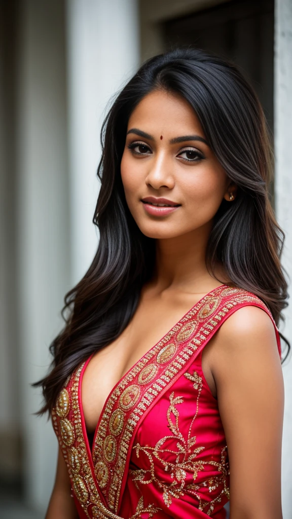 a close up of a woman in a blue dress posing for a picture, closeup portrait shot, stunning elegant pose, stunning closeupheadshot, mid-shot portrait of a beautiful, taken with canon 5d mk4, indian super model, taken with canon eos 5 d mark iv, indian, mid shot portrait, shot with canon eoa 6 d mark ii