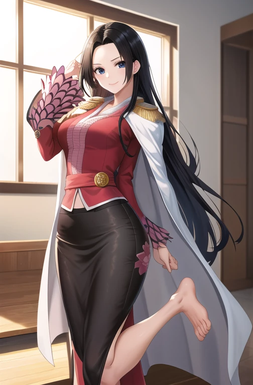 score_9, score_8_up, source_anime, 1girl, solo,The photo features a woman standing in traditional decorations. She is wearing traditional attire consisting of a light green kebaya with lace trim and a long green skirt with batik or butterfly patterns. The woman is also wearing white high-heeled sandals, and there is a frangipani flower tucked behind her left ear. The surrounding environment has ornate decorations, likely from Bali or Java. , (bound wirsts), (arms behind back), (tapegag, tape gag), dramatic, (looking at viewer), (detailed pupils:1.3),pencil skirt ,red rope, thick rope,big breast,long hair,black hair,ponytail hair, flower ornament in ear