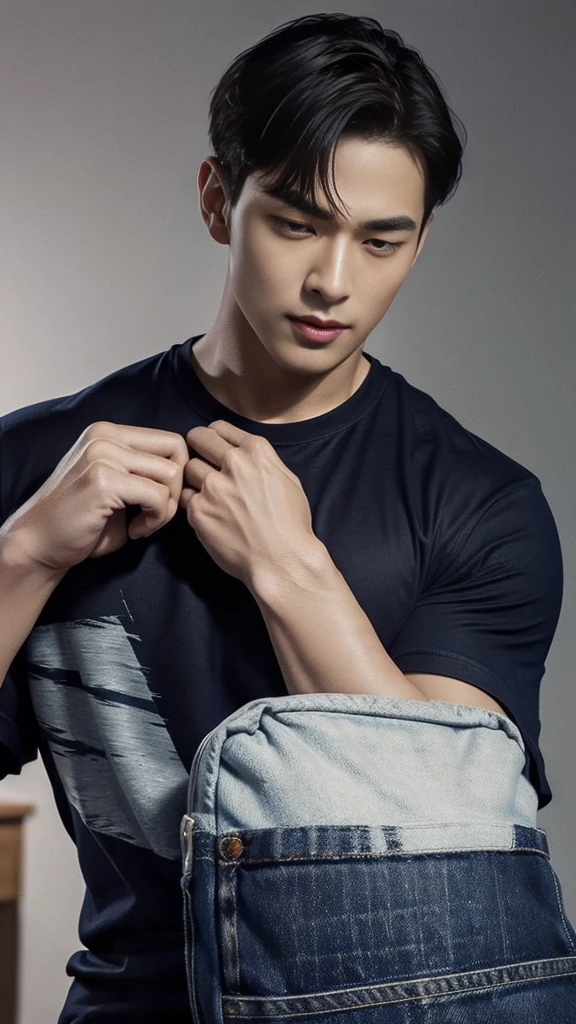 1 Handsome naked Japanese guy ,Sexy pose, A 20 year-old man wearing a Bare chest shirt and Excellent shorts stands against a white background, navy blue, navy blue, Sports T-shirt, blue, Excellent Sportswear, Gorgeous and sexy clothes, Sportswear, Short sleeve, Jinjinshen blue clothes, Tall young man, Tennis suits, 穿着Sportswear, dark blue decorative clothing,male,Bare chest,Full chest muscles,Swelling of chest muscles,Six-pack abs,Hips, Handsome,High,Muscles look good,hairy body,Sexy expressions, Wheat skin color,black eyes(Fine eye 1:3),Full body image, Excellent, perfect dick shape, Perfect hand details,Detailed you, , Mostly juicy ass, Open your legs