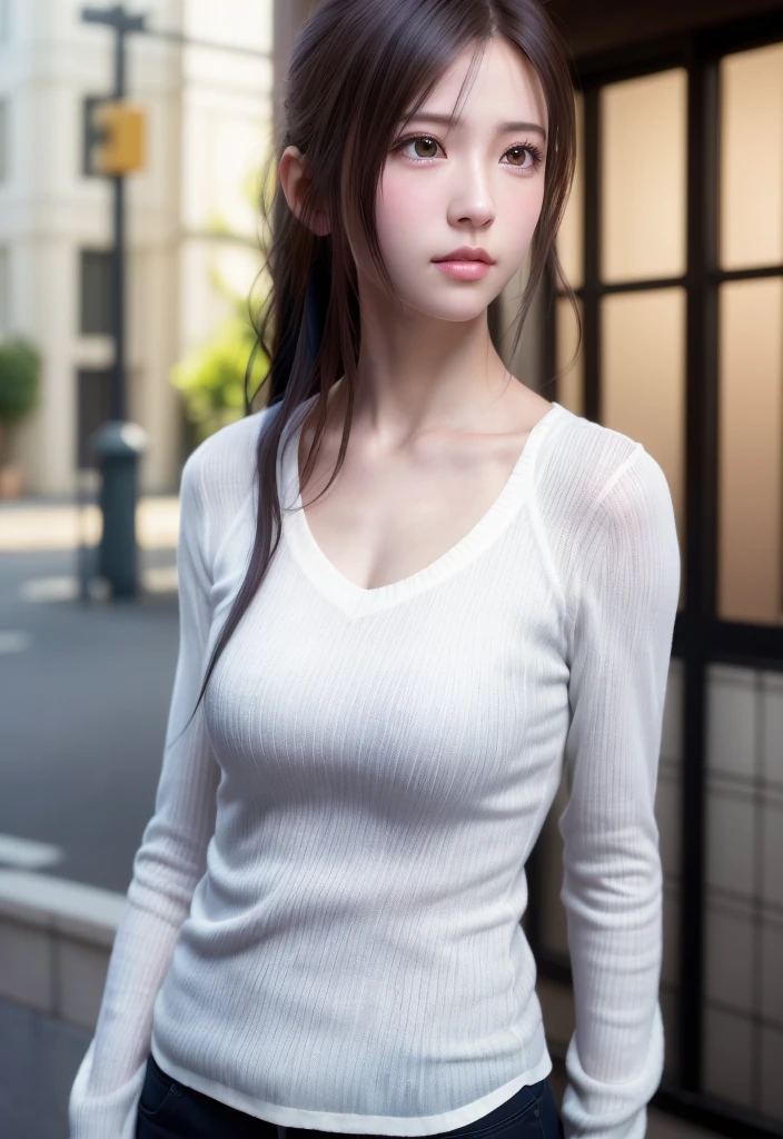 ph momo, momohd, phmomo, solo, 1girl, pink hair, purple eyes, short hair, hair flower, sweater vest, ,(yellow sweater:1.2), big eyes, plaid skirt, black thighhighs, (masterpiece:1.6, best quality), (finely detailed beautiful eyes: 1.2), ultra-detailed, illustration,beautiful detailed eyes, (yandere:1.4), (empty eyes), backlighting, looking at viewer, blush, smile, (masterpiece, finely detailed beautiful eyes: 1.2), detailed eyes, hyper detailed,light smile, highly detailed, beautiful, small details, ultra detailed, best quality, intricate, hyperrealism, sharp, digital illustration, detailed, realism, intricate, 4k, 8k, trending on artstation, good anatomy, beautiful lighting, award-winning, photorealistic, realistic shadows, realistic lighting, beautiful lighting, raytracing, intricate details, moody, rule of thirds, masterpiece, (illustration:1.1), highres, (extremely detailed CG, unity, 8k wallpaper:1.1), beautiful face, highly detailed face, ultra realistic, masterpiece, bokeh, pink hair,extremely detailed, intricate, zoomout, colorful, vibrant colors, red nail polish, side view,standing,whole body,green skirt, plaid, plaid skirt, sainan high , , skirt, sweater vest,