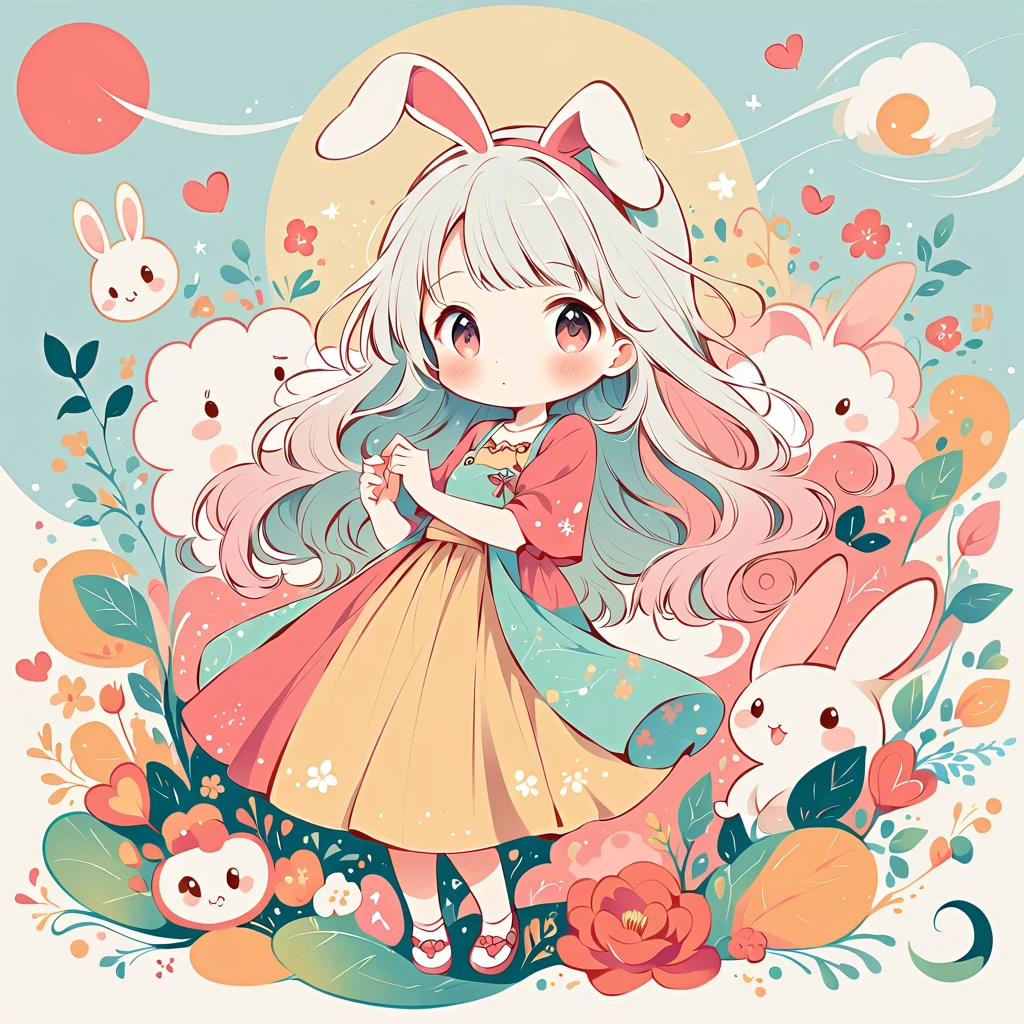 Black Star Red and White style, Simple Line Initialism,Abstract art,Urban Background, colorful hearts ,(((The most beautiful girl of all time))), On a bright red campus"YES"Character、beautiful illustration, best quality, cute girl, bedroom, pastel color, fluffy bunny ears, , silver long hair, Gather around the warm and inviting theme of "Campfire" (キャンプファイヤー). Capture the glow of flickering flames and the camaraderie of people sharing stories, cooking, or simply enjoying the warmth together.