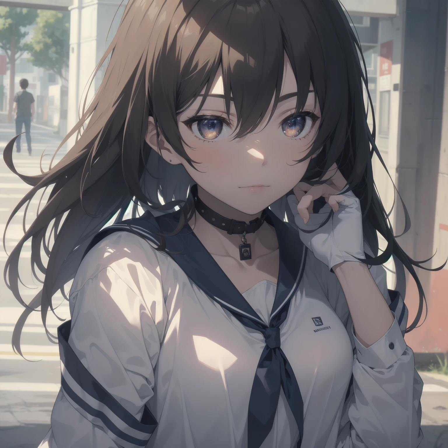 ultra-absurdres-Top quality by artist God, ultra-detailed, high resolution, anime moe artstyle, best anime 8k konachan wallpaper, pixiv contest winner, pool:2810, perfect anatomy,break, 1girl, (Please draw a girl walking sleepily to school alone. )break,(Solo,little female, 13-year-old:1.3),Full limbs, complete fingers,a junior high school student, (very short hair), short cut, flat chest, , small butt, small black eyes, beautiful detailed eyes, well-proportioned iris and pupils, expressive eyes, highres detailed hair, soft expression, salor school_uniform, sailor collar, serahuku, bow, pleated skirt,(Detailed Lighting), (Detailed background), in the School commute route. break,super detailed skin, Best cinematic lighting powered by famous artist, 8k,beauty illustration,photoshop_(medium),very aesthetic,break,((artist:mizuki_makoto )), artist:clamp ,artist:carnelian ,artist:kantoku ,
