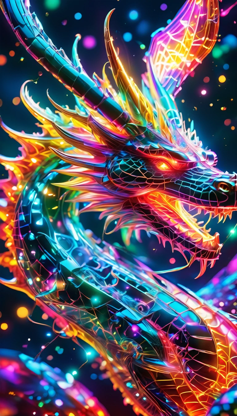 (whole body, detailed), ((Portrait of a dragon with blue butterfly wings:1.5)), photoRealistic, masterpiece: 1.2), (Highest quality, High resolution, 8K), (Realistic: 1.37), faint smoke, ultra detailed , Sharp focus, Bright Eyes, Scale and Texture, mysterious, Calm, Beautiful Landscape, Soft lighting, Vibrant colors, Rainbow and sunshine shining.16K, 超High resolution, Shining in rainbow colors、to be born,wonderful ,future、Iridescent、The world 30 years from now。