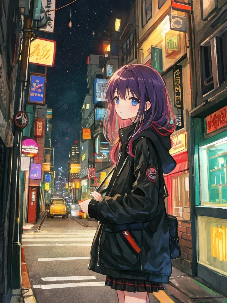 (masterpiece、Highest quality、Highest quality、Official Art、Beautiful and aesthetic:1.2)、Near future、Blade Runner、Slum Street、Late at night、Lo-fi Hip Hop、Cafe with small lights、Residential Street、silence、It&#39;s raining a little、人いない景色anime background, anime wallpaper, anime, anime style, praise, praise style, Modern Japanese streets, Mountain々, Uphill, Modern Japanese architecture, Japanese Convenience Stores, big retro japanese Store sign, Retro Japanese shop, wood, plant, rock, 植wood鉢, Store sign, Japanese Banner, Japanese Signs, flag, sunrise, Golden Hour, Golden lighting, Empty Streets, no one in sight, (no one: 1), Highest quality