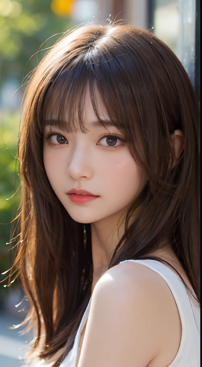 in detail, highest resolution, high quality、Complete dynamic configuration, beautiful detailed eyes, medium hair, 、natural color lip,Kamimay、Shibuya、20 year old girl、1 person、transparent skin、shiny hair、table top, best quality, illustration, very detailed, in detail, highest resolution, 8K、correct state of the human body、Crouch down、pretty pose,disheveled hair,beautiful bridge,perfectly beautiful face,KPOP idol face