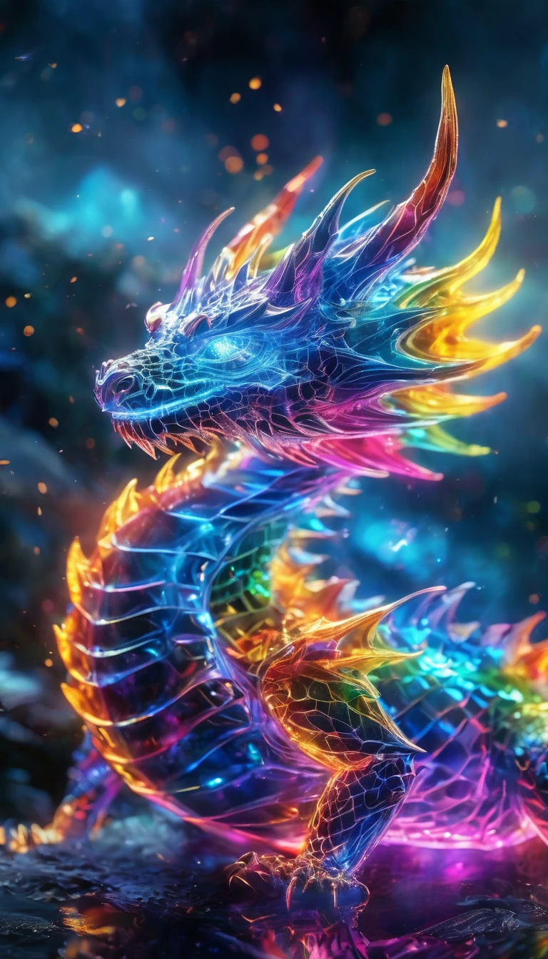 (whole body, detailed), ((Portrait of a dragon with blue butterfly wings:1.5)), photoRealistic, masterpiece: 1.2), (Highest quality, High resolution, 8K), (Realistic: 1.37), faint smoke, ultra detailed , Sharp focus, Bright Eyes, Scale and Texture, mysterious, Calm, Beautiful Landscape, Soft lighting, Vibrant colors, Rainbow and sunshine shining.16K, 超High resolution, Shining in rainbow colors、to be born,wonderful ,future、Iridescent、The world 30 years from now。