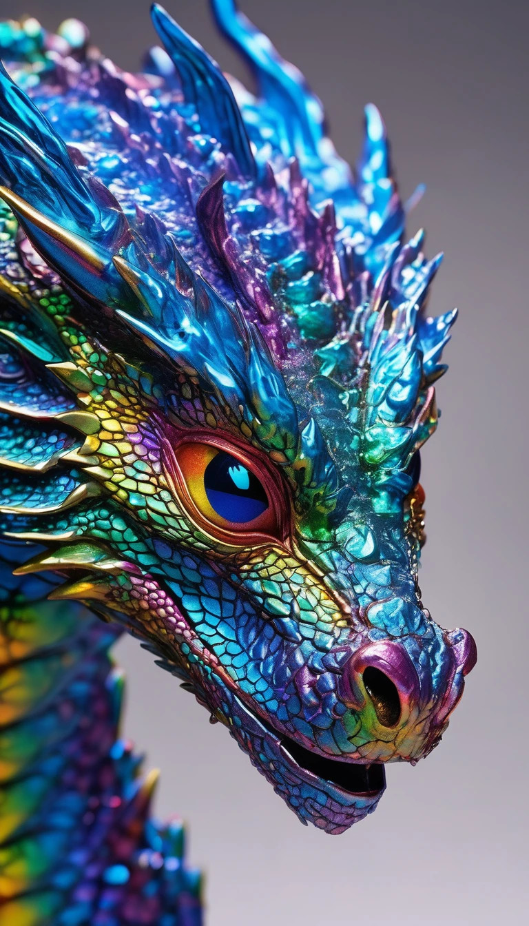 (whole body, detailed), ((Portrait of a dragon with blue butterfly wings:1.5)), photoRealistic, masterpiece: 1.2), (Highest quality, High resolution, 8K), (Realistic: 1.37), faint smoke, ultra detailed , Sharp focus, Bright Eyes, Scale and Texture, mysterious, Calm, Beautiful Landscape, Soft lighting, Vibrant colors, Rainbow and sunshine shining.16K, 超High resolution, Shining in rainbow colors、to be born,wonderful ,future、Iridescent、The world 30 years from now。