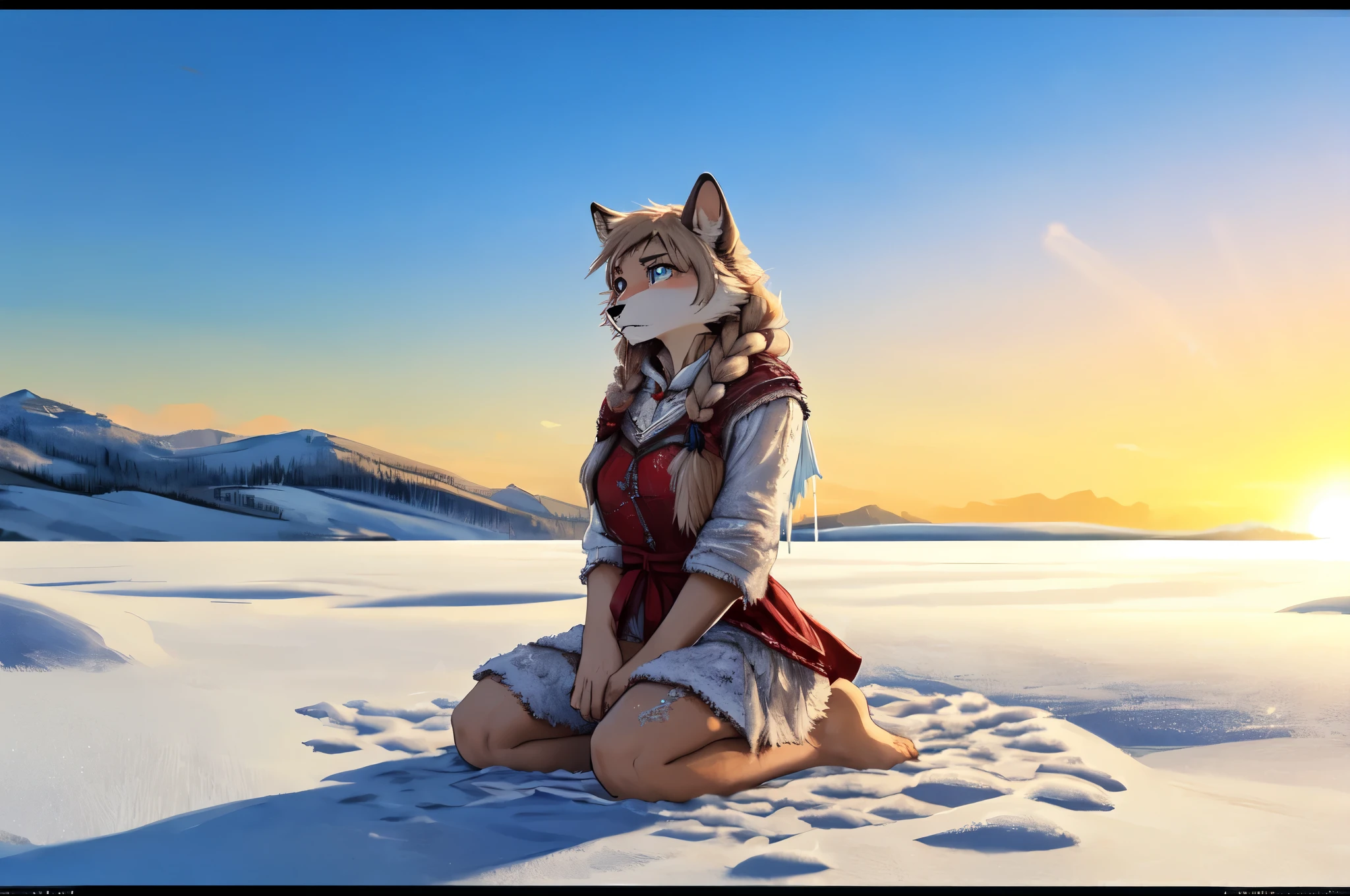 (((Barefoot furry character, full body, cinematic setting, furry male, plantigrade)))
God I miss you like hell
I was wrong I can tell
For the heart can be (((blind and frozen)))
Now I live with the pain
Every night, every day
As I read those letters you wrote me
How I long for the time
When your lips would kiss mine
And the promise was still unbroken
I will wait for tomorrow
That may never come
I will wait in the name of love
BREAK, winter, snow, ice, sad atmosphere, intricate details, highly detailed, extreme detail, octane render, fine art, best quality, highres, (detailed face:1.5), ((full_body)), UHD, (((perfect hands))), low light