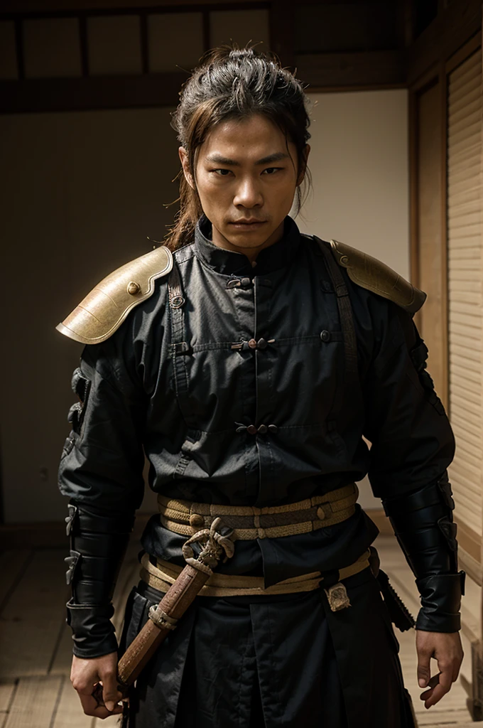 A picture of a samurai at war