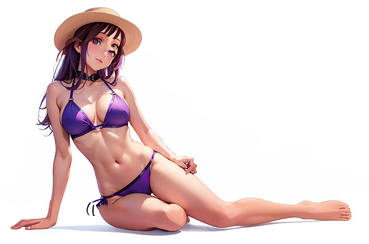 Sumire Heanna love live! Superstar
in a bikini laying down on her side with her arm for support poseing