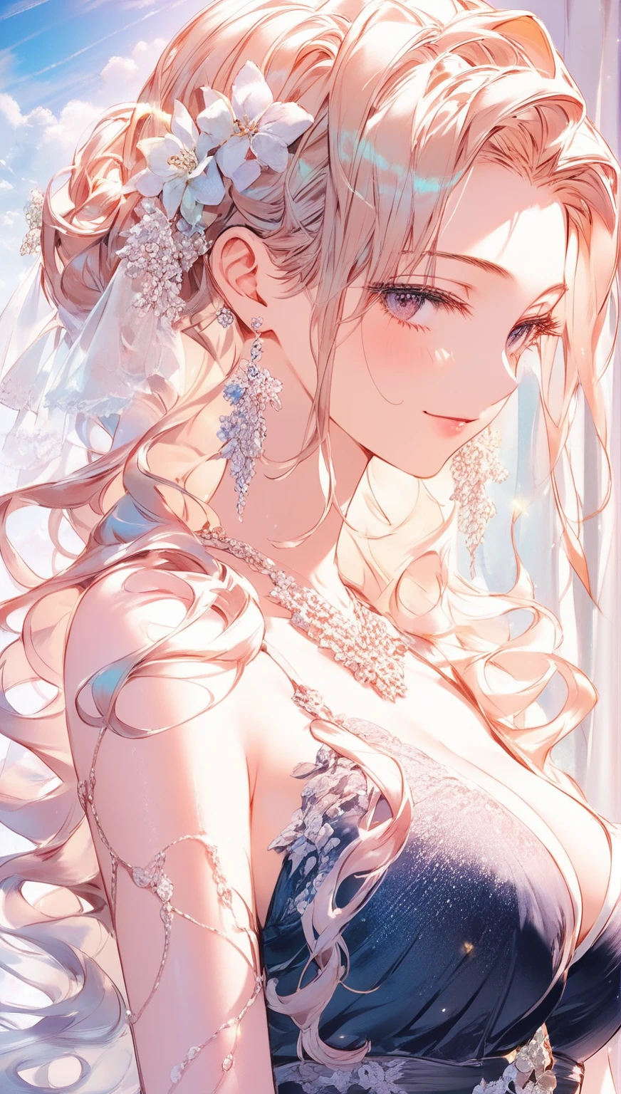 score_9,score_8,score_7,score_8_up,score_7_up、Official art using high quality hand-drawn watercolor sketch techniques. (Highest quality,4K,8K,High resolution,masterpiece:1.2),Super detailed,Beautiful attention to detail,girl with beautiful eyes, everyone, Beautiful Anime Girls, Cute Anime Girl, Smooth anime art, Anime Style, Elegant colors, Soft lighting, Delicate and beautiful wet eyes, Very coquettish, (Beautiful big breasts:1.2), (The right move:1.2),