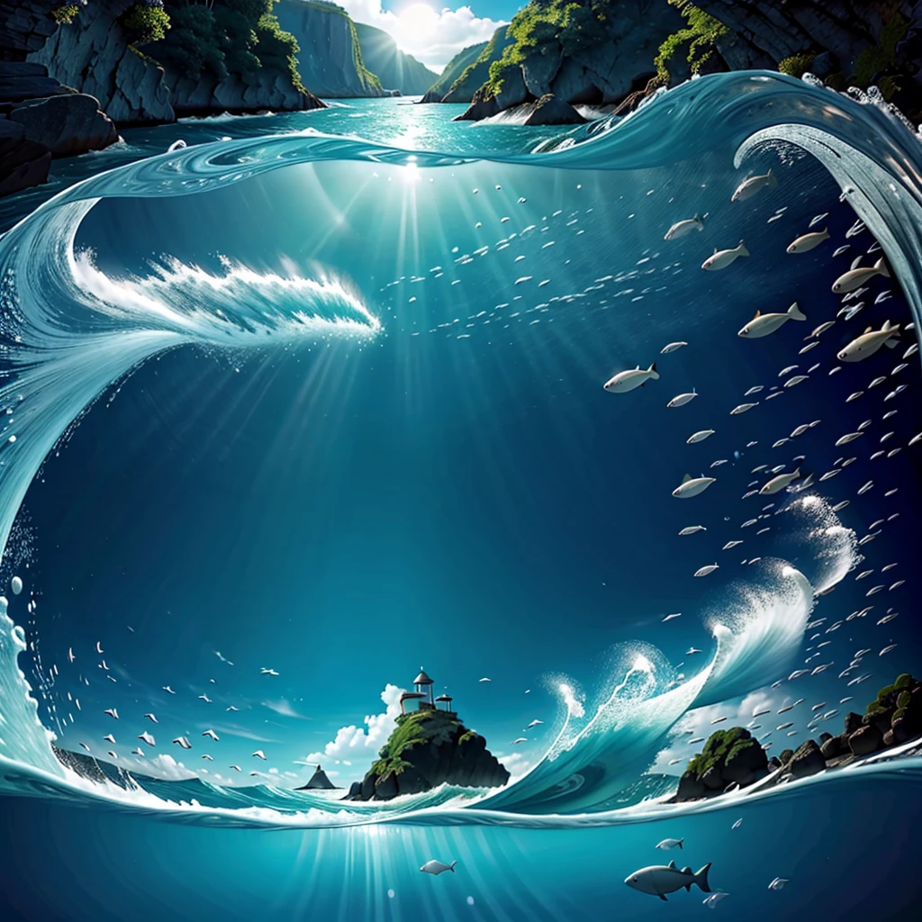 I created photos of the Sea