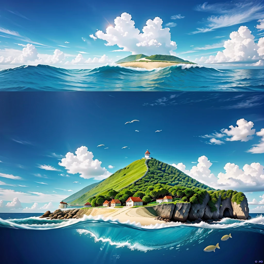 I created photos of the Sea