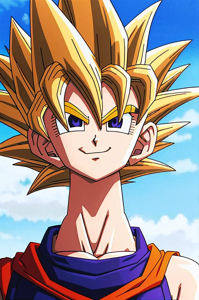 ((dragonball)), humanoide, looking the viewer, break,battle, 1girl, separate, perfect face,pink short hair,solo, woman, portrait, fight, smiling