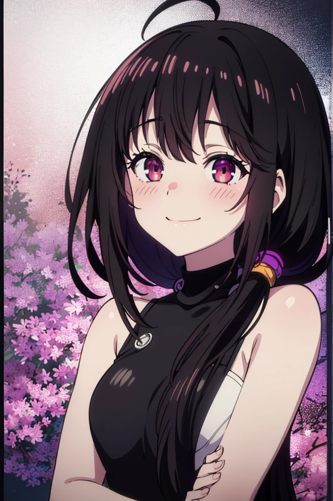 (masterpiece, best quality, ultra detailed), (perfect face, detailed face), (detailed background, complex background:1.2), full-face blush, smile, looking at viewers,
Kurumi tokisaki, ahoge, long hair, upperbody, tilt head, sweater, turtleneck, sleeveless, hand behind back, black sweater, ebiblue, purple eyes,
monochrome, greyscale, gesugao, sketch, black background, 1girl, spot color, glowing eyes, shaded face, smile, white outline, 