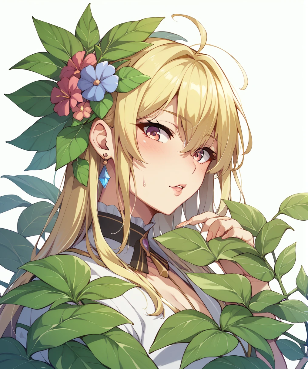 Ultra-detailed illustrations、Ultra-precise expression、masterpiece、Highest quality、ultra High resolution、High resolution、Hiromitsu Takeda Style、White background、Simple Background、Foliage plant、