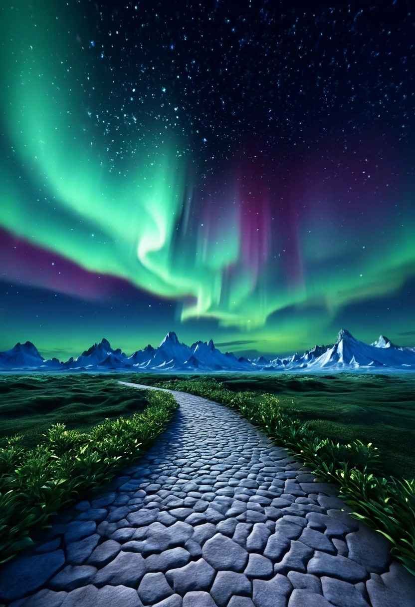 night sky, star, beauty, Bright moonlight, 3D Backgrounds, light clouds, the way to the sky, On foot, Brilliant Skies, brilliant aurora