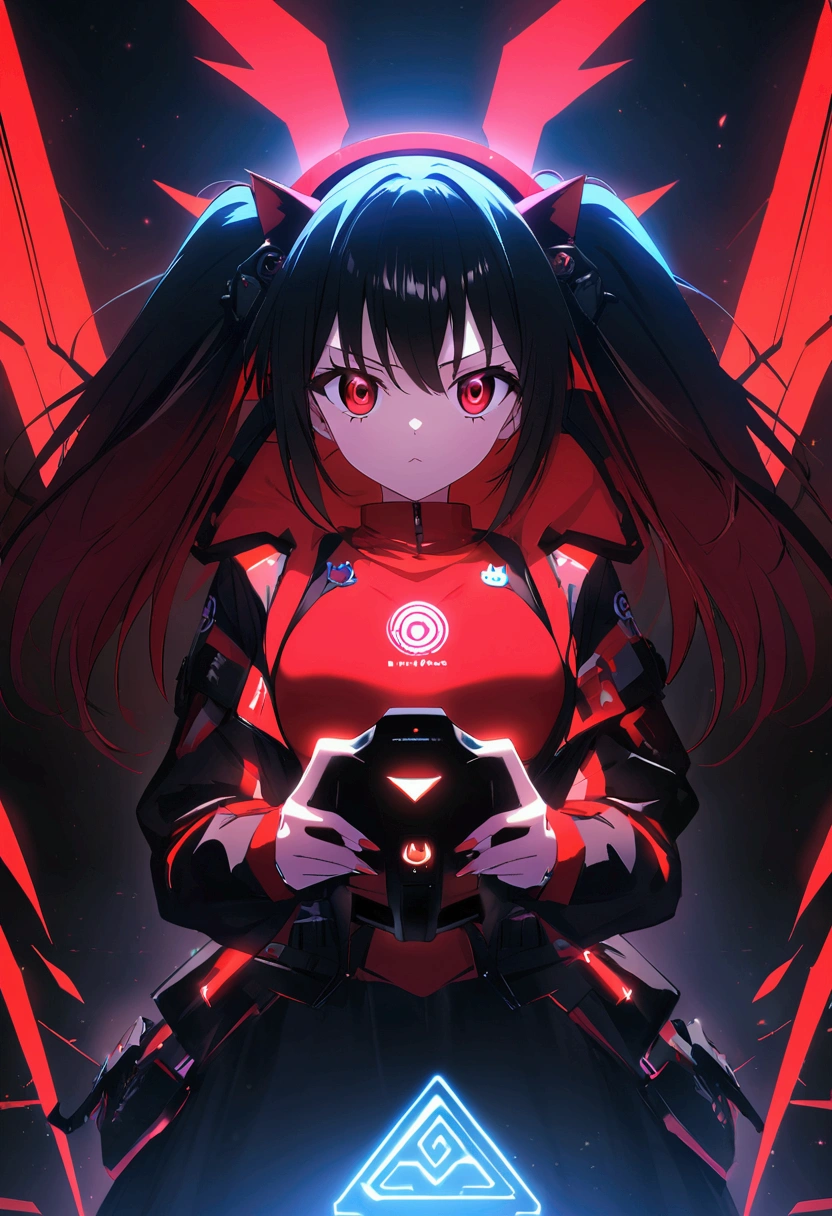 PROMPTS :- This is a gaming logo that features the name GRUMPY GAMING" in a futuristic font and a neon Red color. and GIRL Anime avtar, The logo also has a stylized controller icon and a CAT button in the background. The logo is designed to be attractive and eye-catching, and to appeal to gaming enthusiasts and YouTube viewers. I hope you like it.