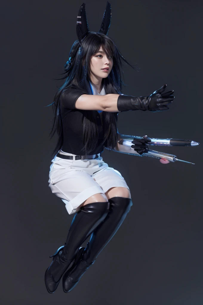 The image shows a person in a white shirt and black shorts, with black hair and a black bow tie, reaching out to a gray background with both hands.3d style, simplified design, 3d render, glossy texture, smooth 3d model, multiple light sources, rim light, sharp post effects render, (glossy plastic texture with multiple big light probe refractions), perfect cgi, smooth silhouette, high intensity refraction, (super glossy material), most beautiful vfx , blue background, plastic refractions, realistic, 4k, high resolution, rim light, photo shoot, commercial photo, profile shot, 4k, rim light, high resolution, 4k, glossy texture, smooth 3d model, multiple light sources, rim light, sharp post effects render, (glossy metallic texture with multiple big light probe refractions), perfect cgi, cgi art created only with gradients, smooth silhouette, high intensity refraction, (super glossy chrome material), most beautiful vfx, blue background, chrome metal refractions, multiple light sources, rim light, sharp post effects render, perfect cgi, digital art, detailed digital art, reflective, best quality, 4k, masterpiece:1.2, ultra-detailed, realistic, vivid colors, dark and moody lighting, The image of the highest quality, ensuring every detail is showcased perfectly. It in 4k resolution, allowing viewers to immerse themselves in the richness of the colors and intricate details. The realistic rendering. under the spotlight, reflecting, high-resolution image, realistic rendering, dark background, and rim light photorealistic The image features three characters standing in front of three houses. The characters are a red-haired mermaid, a purple cat, and an orange dog. They are each holding a yellow maraca