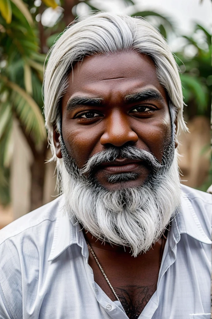 Jawan vijay sethupathi old age look with white hair and long white beard
