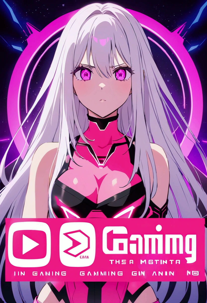 PROMPTS :- This is a gaming logo that features the name GRUMPY GAMING" in a futuristic font and a neon PINK color. and GIRL Anime avtar, The logo is designed to be attractive and eye-catching, and to appeal to gaming enthusiasts and YouTube viewers. I hope you like it.