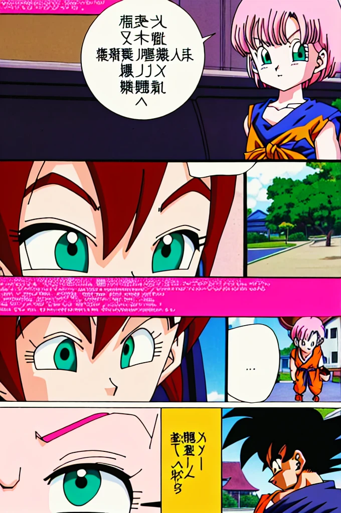 ((Highest quality)), ((masterpiece)), (detailed), ((Akira Toriyama))、One girl, Pink short hair、Blue-green eyes