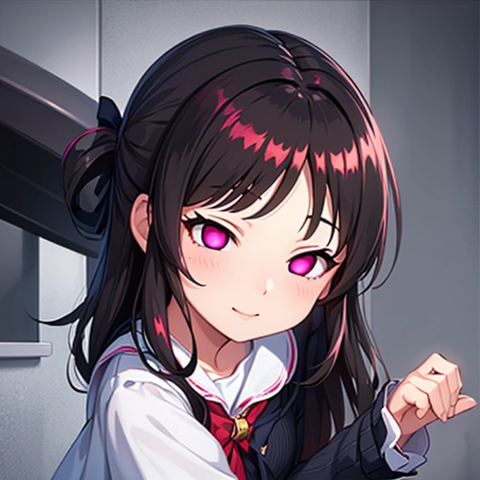 Highest quality, Very detailed,One Girl, alone, {cure_zero_hirogaruzeroprecure:1.15}, Dark blue hair, blue eyes, Blue flames in the eyes, Long Hair, Twin tails, Magical girl, bangs, Open your mouth, Redhead, multicoloRedhead, One Girl, blunt bangs, Darken your clothes, hair ornaments, Wicked Smile, devilish aura (Shiny fabric:1.5), Full Body Shot, Purple Gemstone, attractive, blush, (Beautiful attention to detail:1.6), Very detailed顔, Perfect lighting, Extremely detailed CG, (Perfect hands, Perfect Anatomy), devil, Red and black color scheme, Shiny material, Grin, Black ribbon, black satin gloves, Evil clover leaf ornament, Black frills, jewelry, corruption, Latex Gloss, Black Gothic Cape, Wicked Smile, Dark World Background, Red Moon, cloudy zero, CG Style, One-sided black wing,Dark shadowed face,Sadistic smile,Malice,Contempt,smile,black
