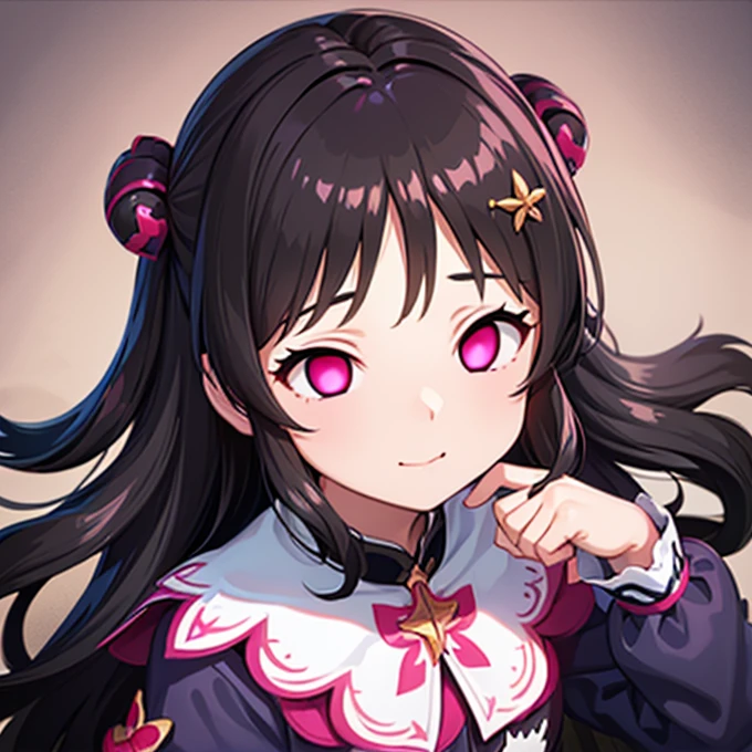 Highest quality, Very detailed,One Girl, alone, {cure_zero_hirogaruzeroprecure:1.15}, Dark blue hair, blue eyes, Blue flames in the eyes, Long Hair, Twin tails, Magical girl, bangs, Open your mouth, Redhead, multicoloRedhead, One Girl, blunt bangs, Darken your clothes, hair ornaments, Wicked Smile, devilish aura (Shiny fabric:1.5), Full Body Shot, Purple Gemstone, attractive, blush, (Beautiful attention to detail:1.6), Very detailed顔, Perfect lighting, Extremely detailed CG, (Perfect hands, Perfect Anatomy), devil, Red and black color scheme, Shiny material, Grin, Black ribbon, black satin gloves, Evil clover leaf ornament, Black frills, jewelry, corruption, Latex Gloss, Black Gothic Cape, Wicked Smile, Dark World Background, Red Moon, cloudy zero, CG Style, One-sided black wing,Dark shadowed face,Sadistic smile,Malice,Contempt,smile,black