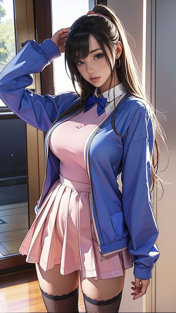Anime girl posing for a photo., beautiful anime high school girl, a hyperrealist , hyperrealist , cute anime waifu with a nice dress, anime girl in real life, realist , seductive anime girl, as an cartoon character, attractive anime girl, uniform jk, beautiful anime girl, realist anime 3 d style, cartoon character
