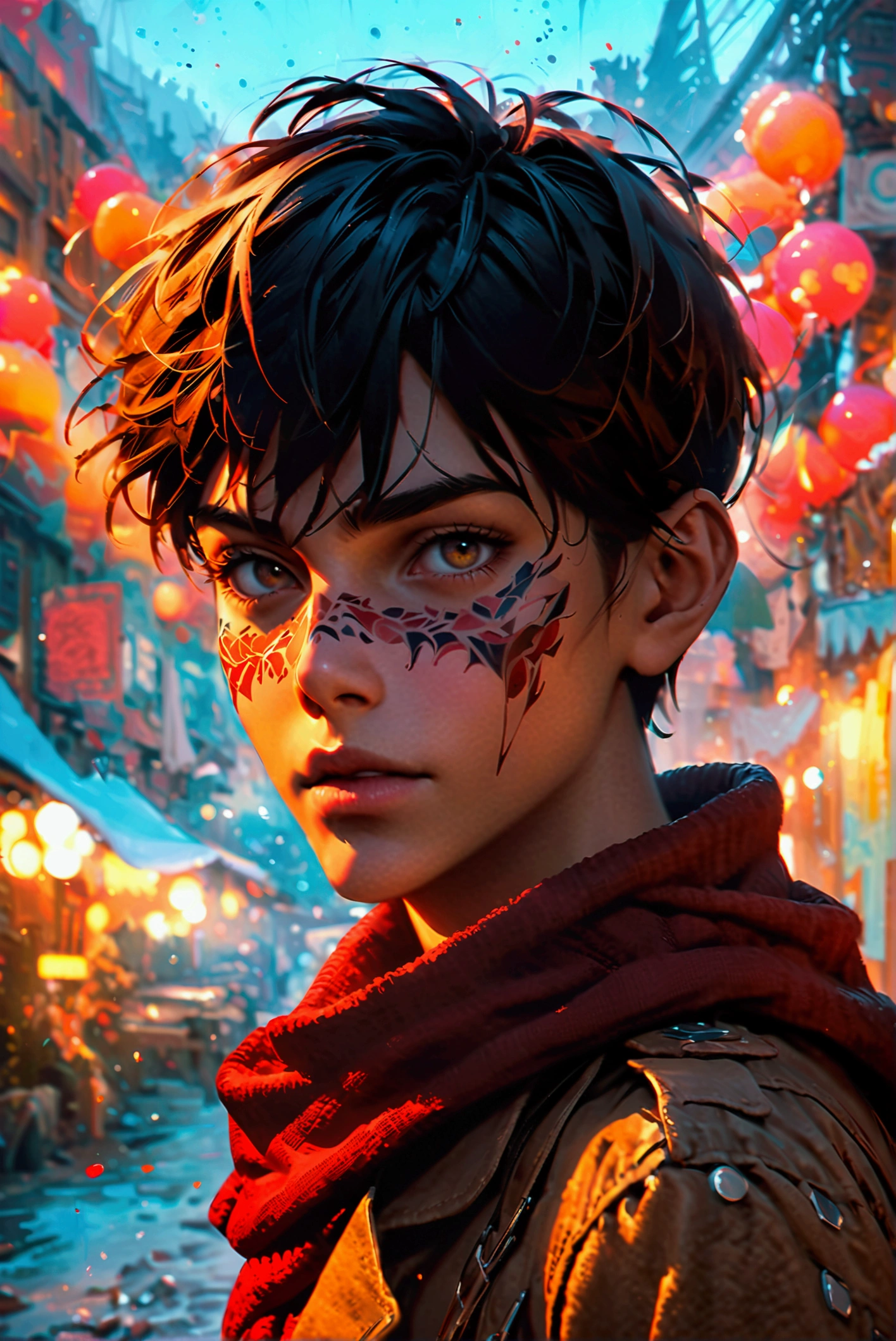 Handsome man in his 20s(1 male,Ellen Yeager),Attack on Titan,,Intricate details,Wide range of colors,artwork,rendering,(masterpiece:1.3),(Highest quality:1.4),(Very detailedな:1.5),High resolution,Very detailed,unity 8k wallpaper,Decadent,Achieve smooth design