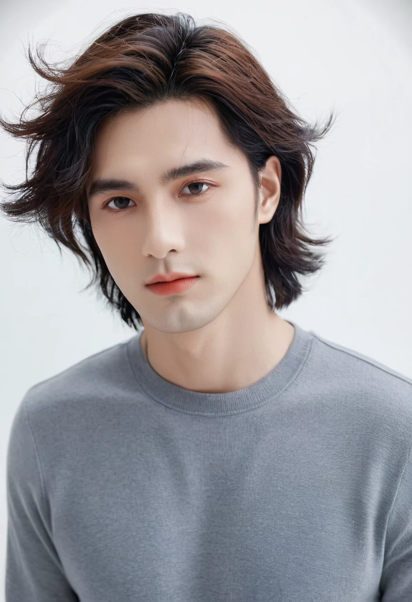 realistic man he hair like tomato