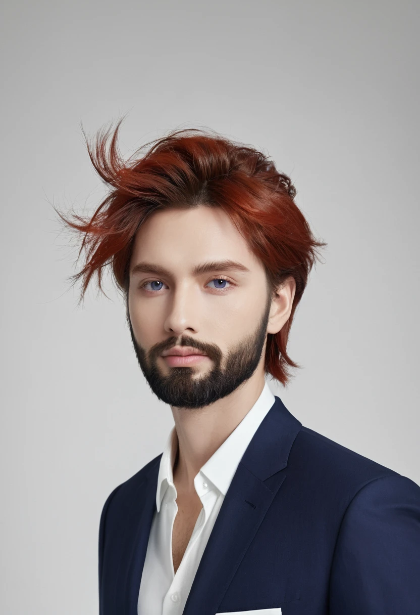realistic man he hair like tomato