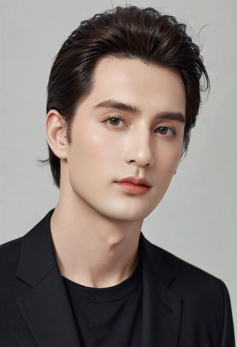 realistic man he hair like tomato