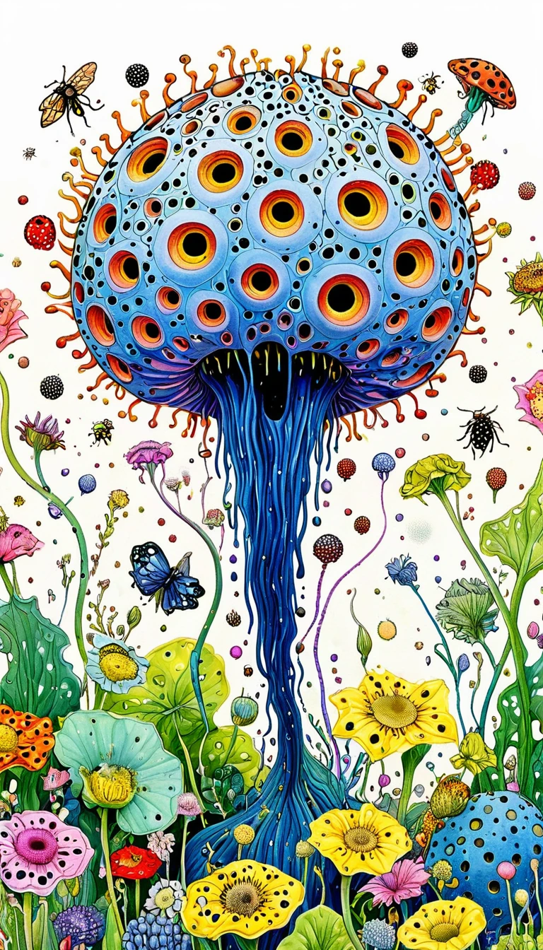 "Dick Ellescas Artist Style" Simple,Minimalism:1.9。illustration、coloring book、自闭症illustration,,creativity,Trypophobia